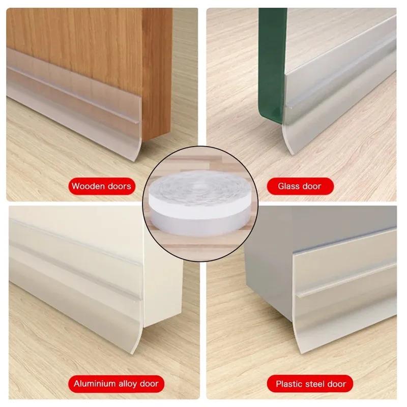 Product Introduction of Door Seal Bottom Windows Self Adhesive Soundproof Doors Silicone Rubber Seal Strip Weatherstrip Bar Window Sealing Films 25