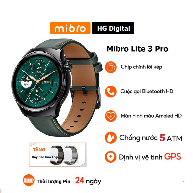 Đồng hồ thông minh đi bơi nghe gọi Mibro Lite 3 Pro - Màn Ultra Amoled HD Pin 24 ngày Watch Smartwatch