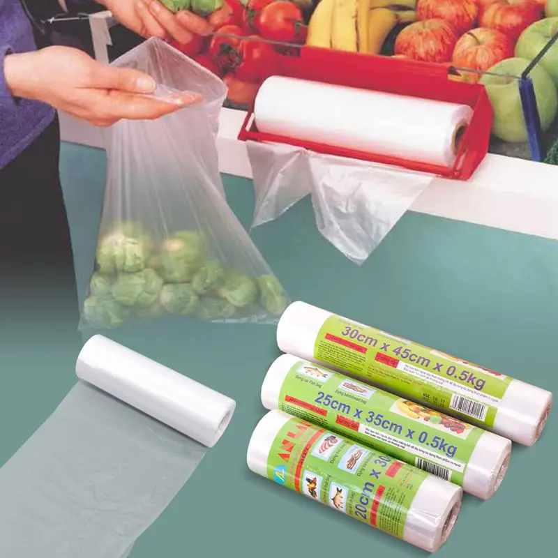 Cuộn 120,150,200 túi đựng thực phẩm An Lành 3 Kích Thước ( 120túi 25x35cm).( 150 túi 20x30cm ). ( 200 túi 17x25cm) Tiện Lợi Cuộn 250G 0