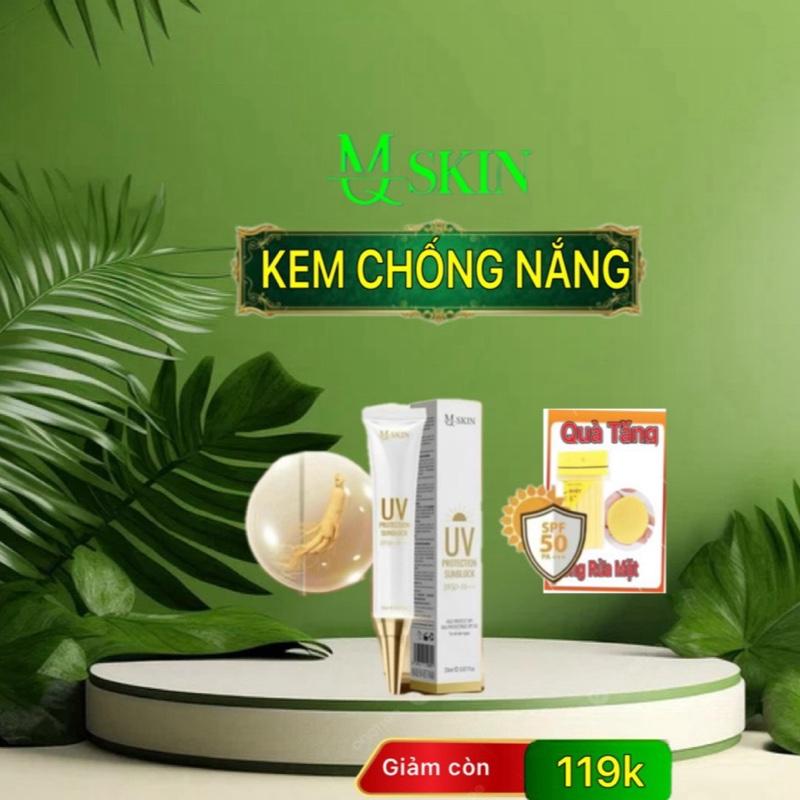  1 KEM CHỐNG NẮNG SÂM VÀNG 20gr   MQ SKIN  dang Sệt Tất cả các loại da Hồ Trợ sáng mịn mướt da hạn chế anh sáng tiếp xúc lên nền d 