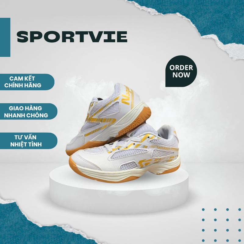 SportVie Giày cầu lông Nagaki Akari - bám sân và đã khâu đế tặng túi đựng giày