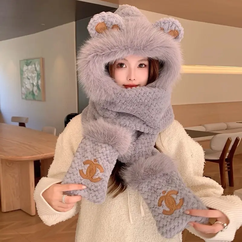 ￼Sét 3 Món Khăn Mũ Găng Tay Mềm Mịn Ấm Áp 2
