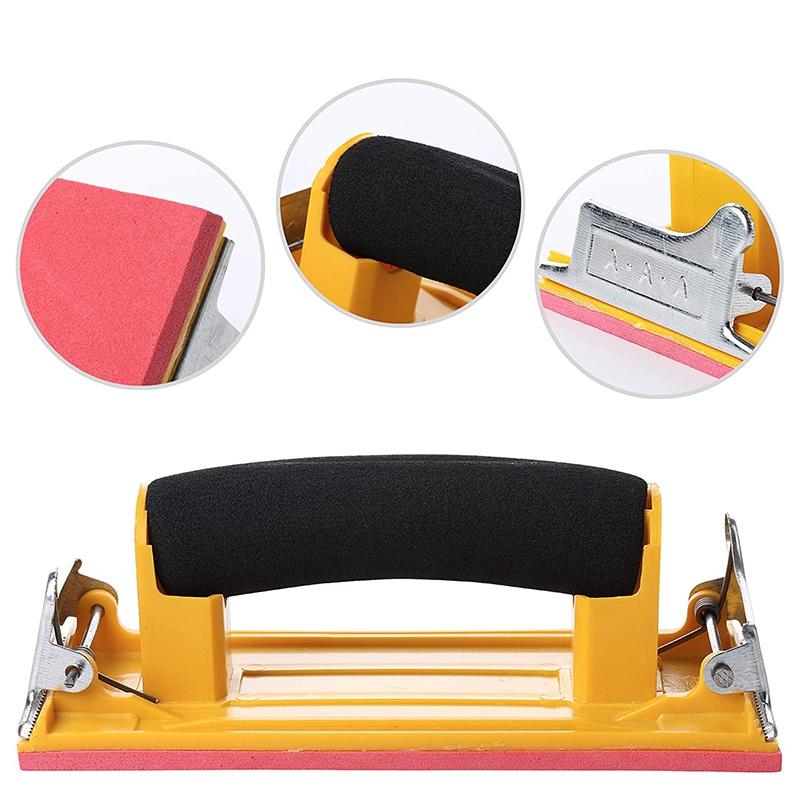 Sandpaper Holder with Sponge Handle for Wood Drywall Metal Polishing ...