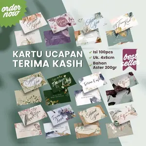 KUT (KARTU UCAPAN TRIMAKASIH) | KARTU SOUVENIR | ISI 100PCS Card