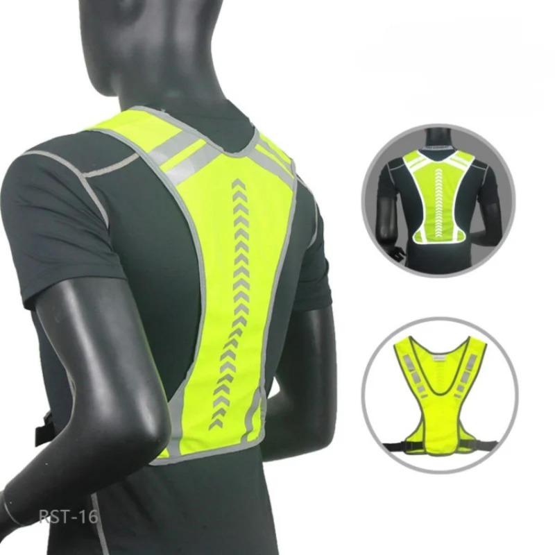 Cycling Reflective Vest High Visibility Safe Jacket for Night Riding Running Jogging Cycling Motorcycle Outdoor Sports Waistcoat 2
