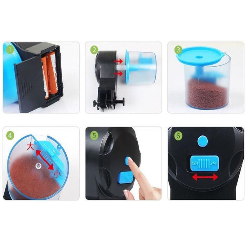 Product Introduction of 1PC Durable Plastic Timer Smart for Shrimp Turtle Fish Feeding Dispenser Automatic Feeder Fish Feeder Tool Fish Tank Accessories 10