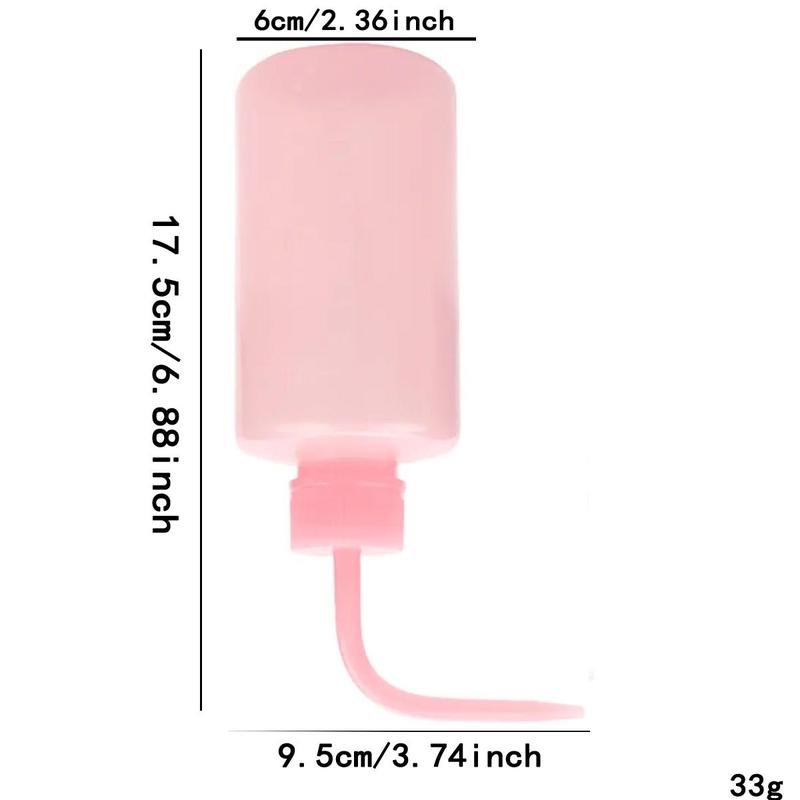 250ml Plastic Empty Bottle, 1 Count Wash Squeeze Bottle with Bent Nozzle for Eyelash Cleaning, Plant Watering Bottle for Indoor and Outdoor 1