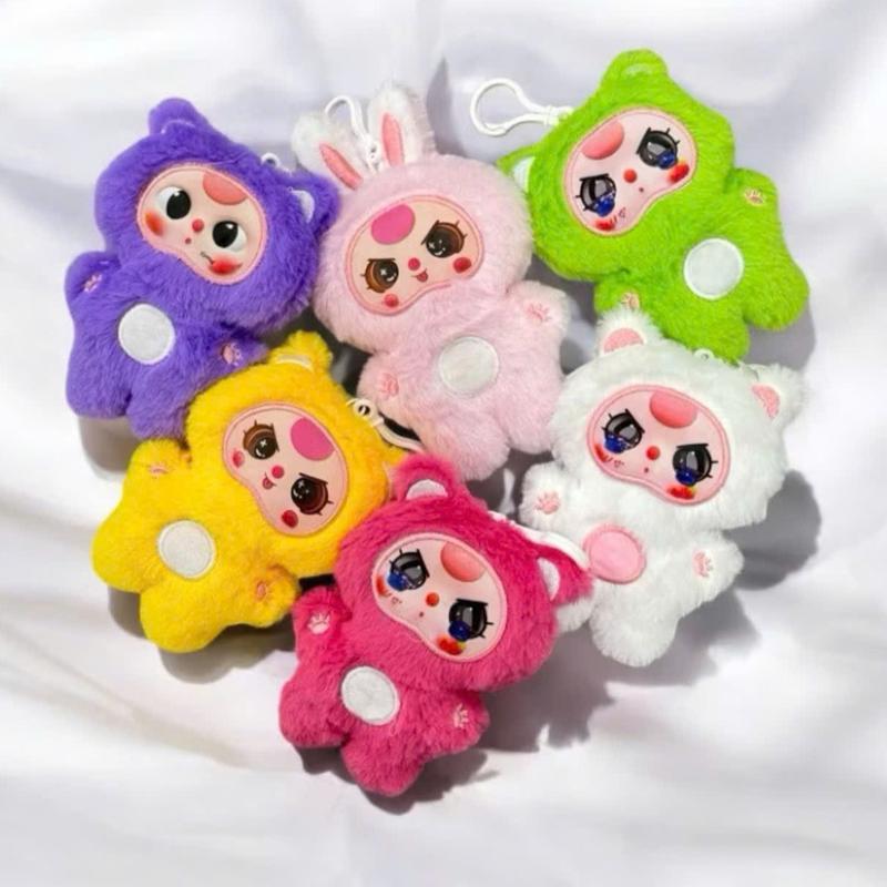 Móc Khóa Gấu Bông Baby Three mặt in 3D Hottrend Cute Đáng Yêu,Móc Treo Balo Túi Xách Quà Tặng Valentine Mềm Mịn