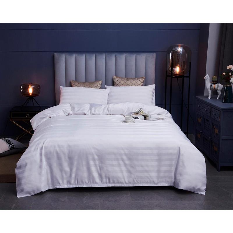 Bộ vỏ chăn ga gối khách sạn vải kẻ sọc 3F mềm mại - Nhi's House