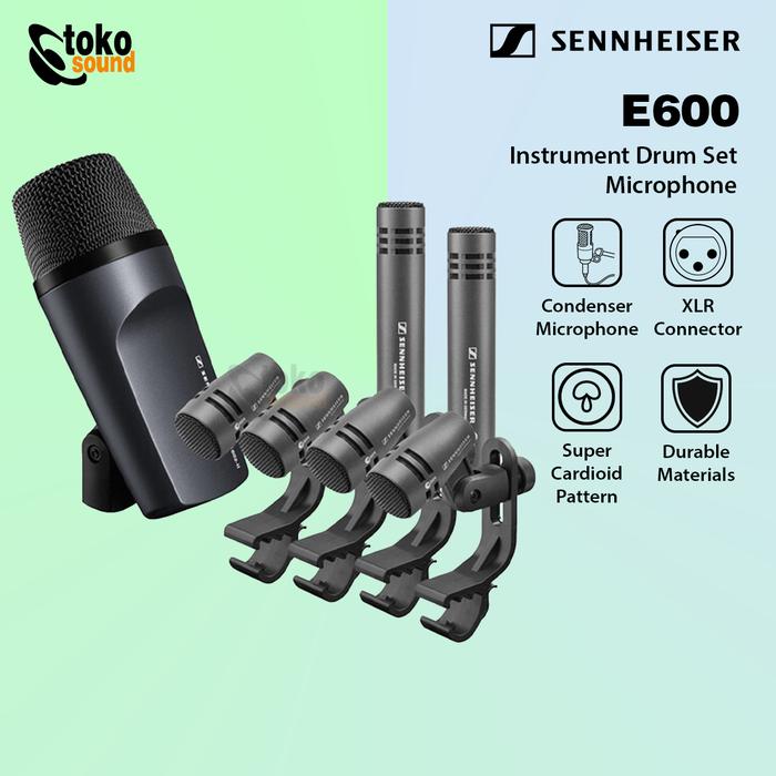 Gambar Sennheiser E600 - 7 Pieces Drum Microphone Set Original dari Tokosound Proaudio Kota Administrasi Jakarta Barat Tokopedia