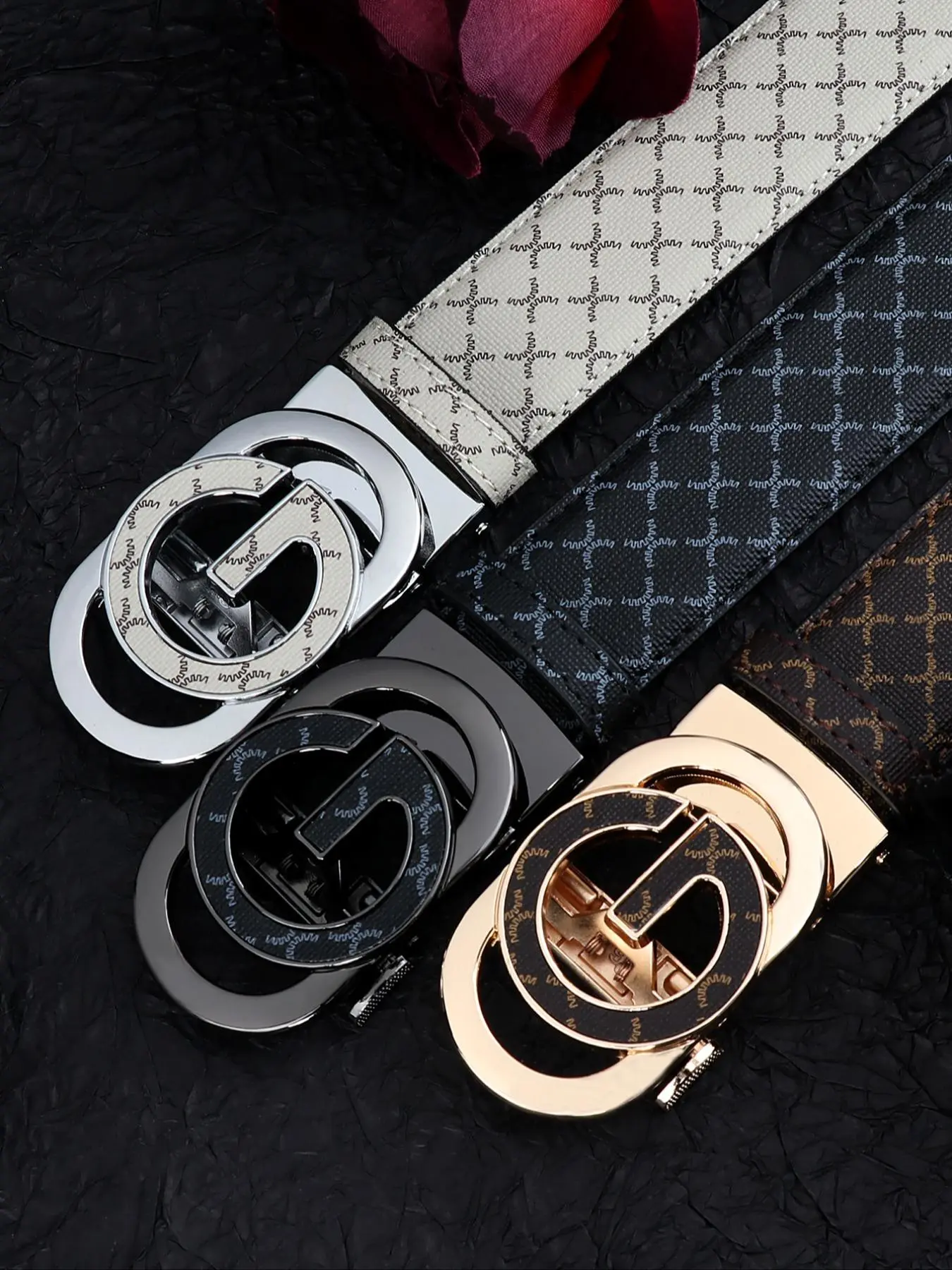 Men's Fashionable Plaid Pattern Buckles Belt, Casual Business Belt for Party, Daily Clothing Decor, Trendy All-match & Exquisite Belt for Birthday Gift,  Belts for Men