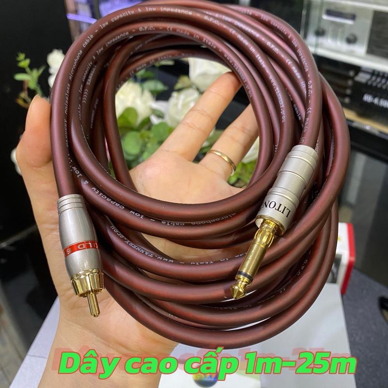 Dây 6ly ra bông sen (AV)cao cấp 1m- 25m. Dây lấy tín hiệu âm thanh chuẩn, Jack Liston.USA cao cấp. Dây 3 lõi đồng lớn. Phụ kiện âm thanh dùng cho dàn karaoke, mixer, livetream,
