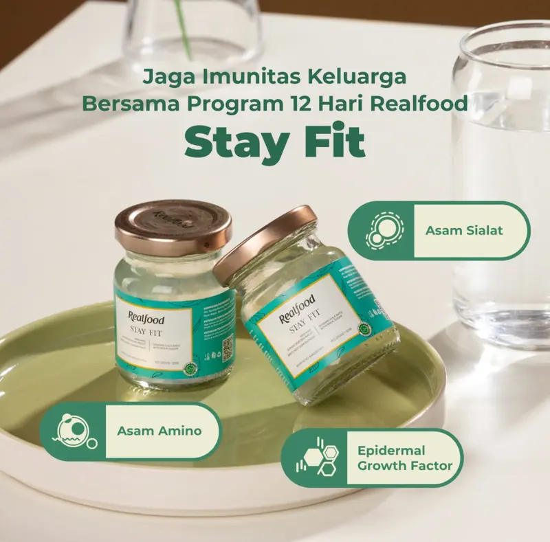 Realfood Stay Fit 12 Jar Minuman Sarang Walet Vitamin BPOM Imun Booster 12 Hari Praktis untuk Keluarga Realfoodfam 5