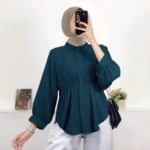 ALYA SHIRT BLOUSE / KEMEJA KERUT DEPAN / KEMEJA WANITA AIKO SHIRT KEKINIAN