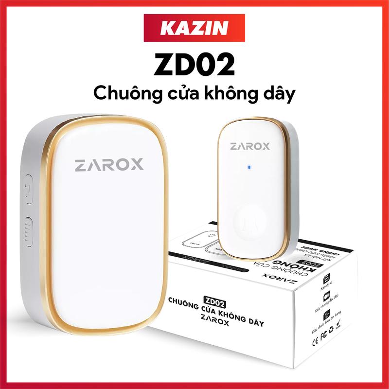 Chuông cửa không dây báo khách thông minh - chống nước, Chuông báo động cho người già ZAROX ZD02