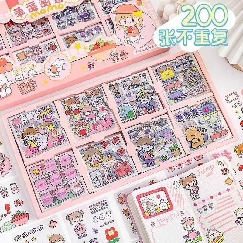 Sticker Momo Isi 200 Lembar Murah Stiker momo Waterproof Sticker Murah Stiker Lucu Stiker Journal 3