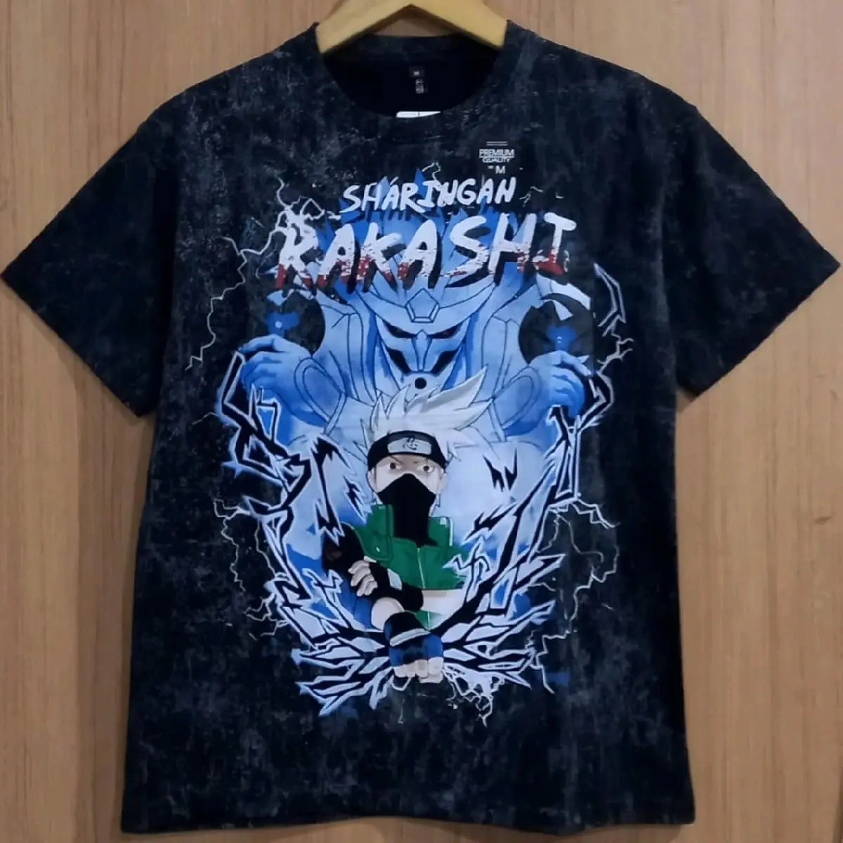 Kaos Atasan Tshirt Anak Usia 5-13 Tahun Lengan Pendek Karakter anime Sharingan kakashi