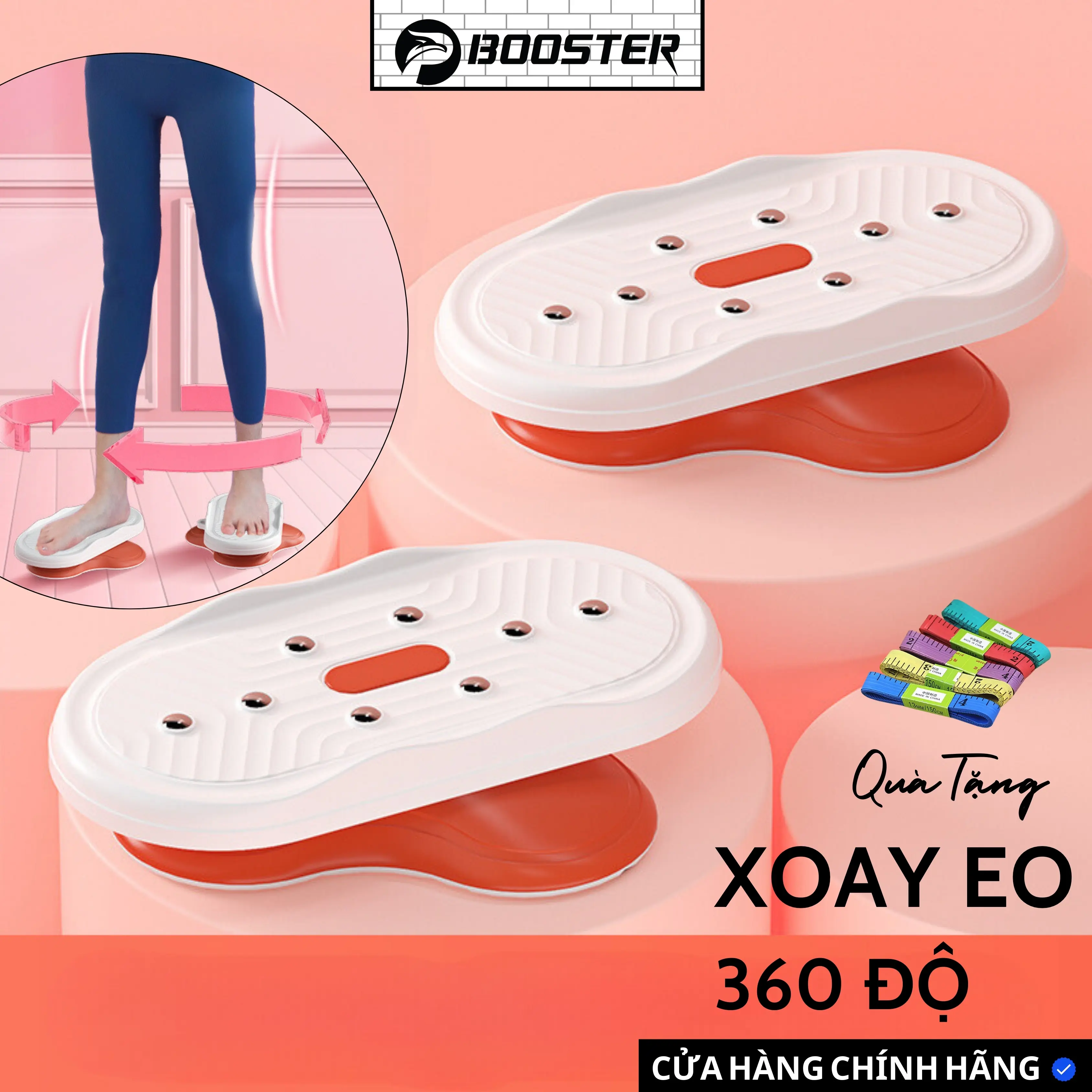 [BOOSTER] Bàn Xoay Eo Tập Bụng Tại Nhà Giúp Thon Gọn Eo Tập Bụng Tập Cơ Bụng
