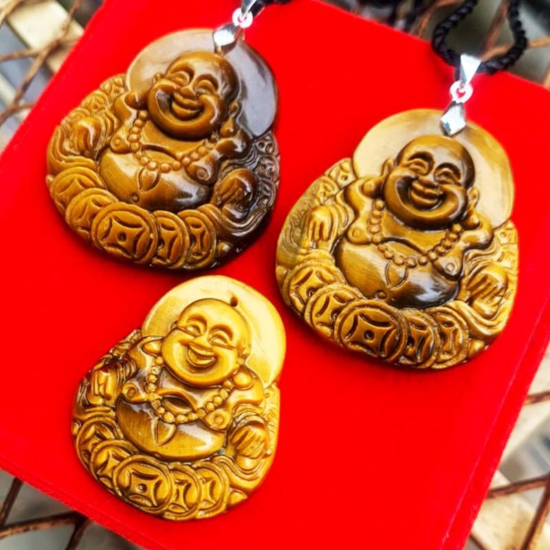 Mặt dây chuyền Phật Di Lặc vàng nâu - LUCKRING 5