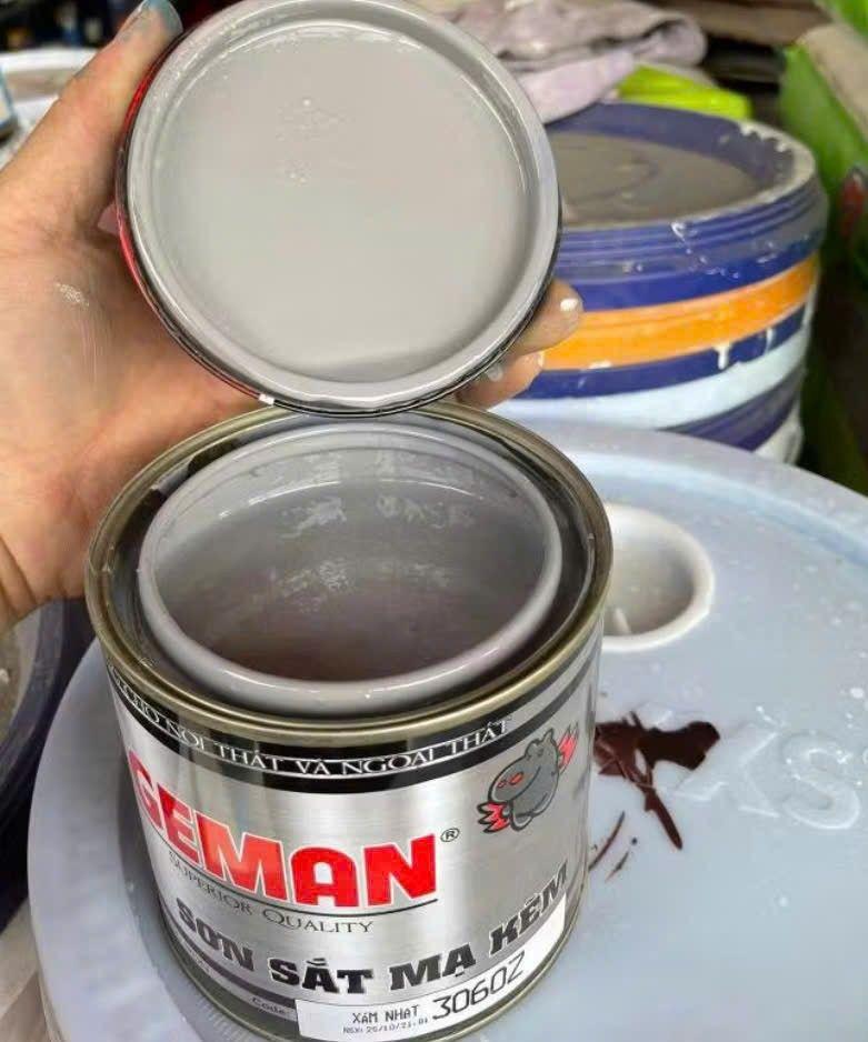 Product Introduction of SƠN PHỦ GEMAN Dùng cho: Sắt mạ kẽm, Inox, Sắt, Nhựa, Gỗ, Kiếng  loại 900gr 24