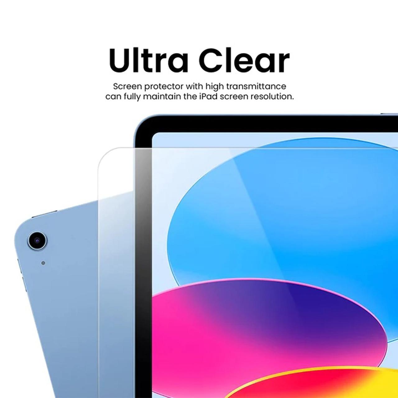 Tempered Glass iPad 10 Gen 10.9 2022 Octagoods Full Cover 9H Clear HD