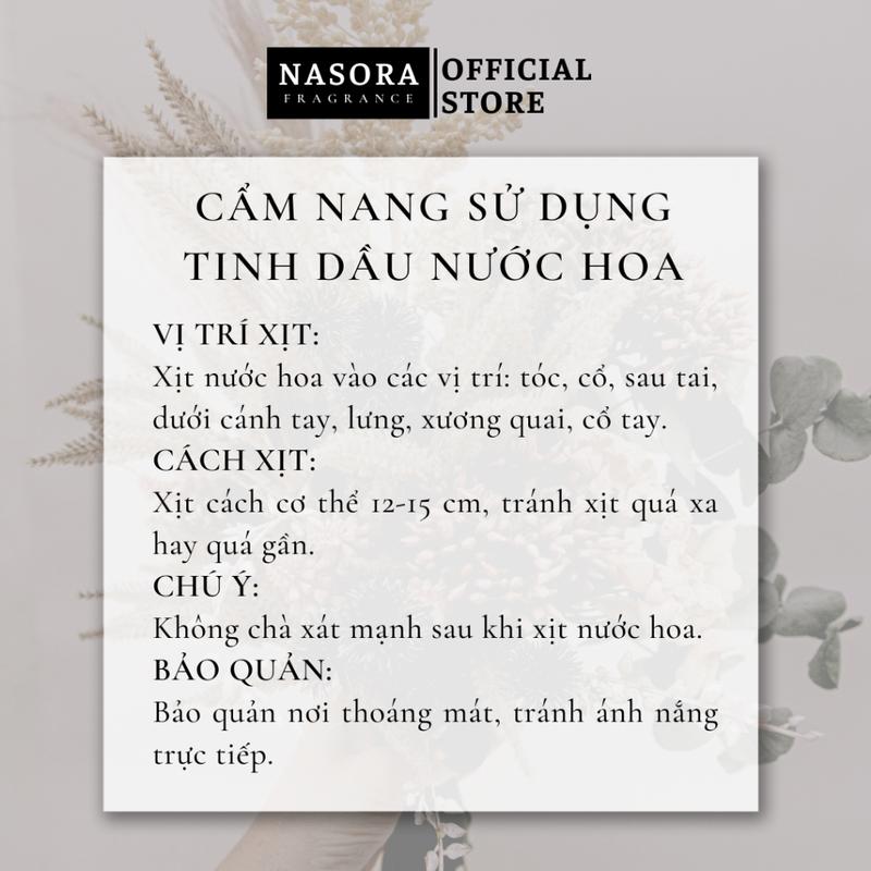 [COMBO NGỌT NGÀO] Tinh Dầu Nước Hoa Nữ Nasora Premium Hương Thơm Ngọt Ngào, Nữ Tính, Gợi Cảm, Dạng Xịt 10ml Xịt Thơm Cosmetic 8