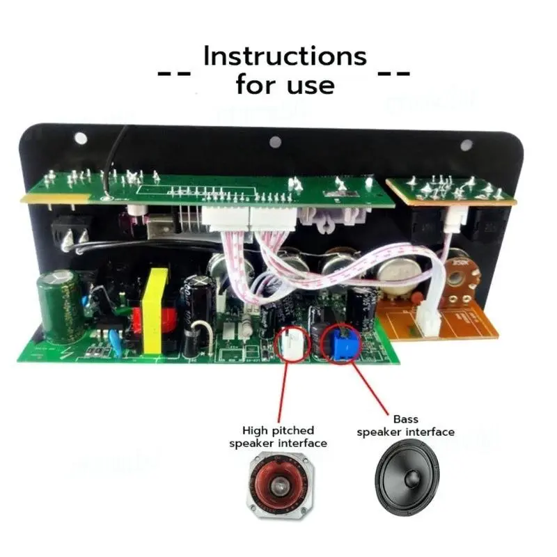 D10 Ⅱ 900W Amplifier Board Tampilan Digital Power Amplifier Board Untuk 8-12 Inci Speaker AC 220V-DC 12V-24V Bluetooth 5.0 Karaoke Audio Bluetooth USB FM Radio Player Subwoofer 6