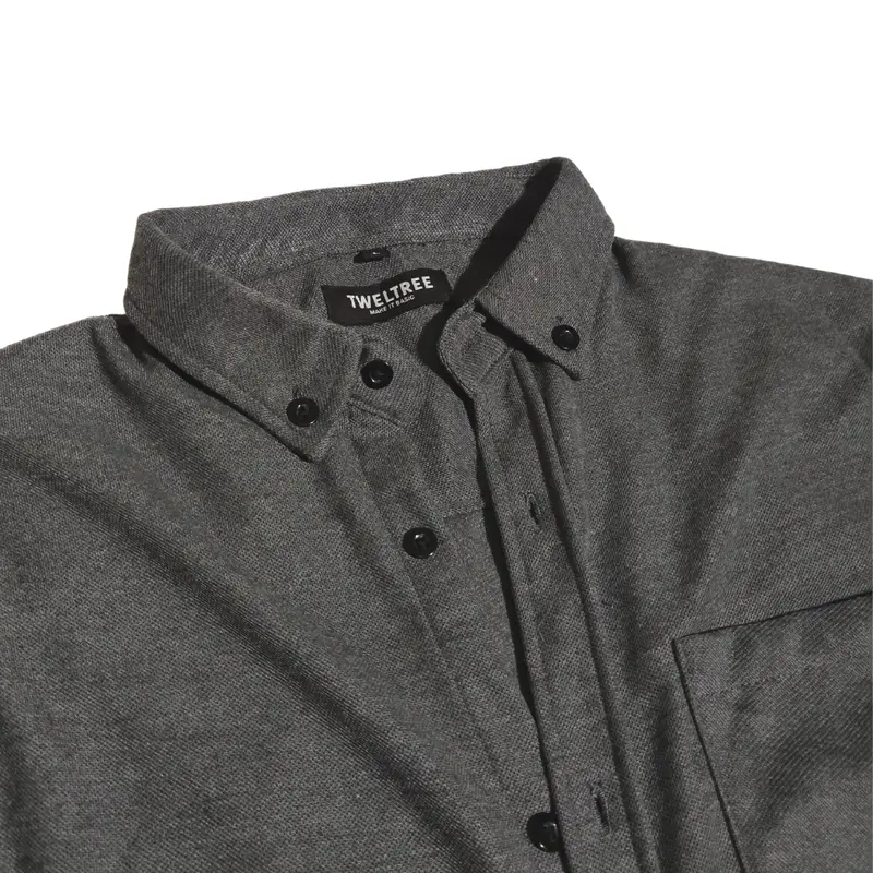 BIGSALE Tweltree Kemeja Kasual Pria Lengan Panjang Katun Pique Premium Casual Fit Tebal  Baju  Hitam Dewasa Murah Distro 3