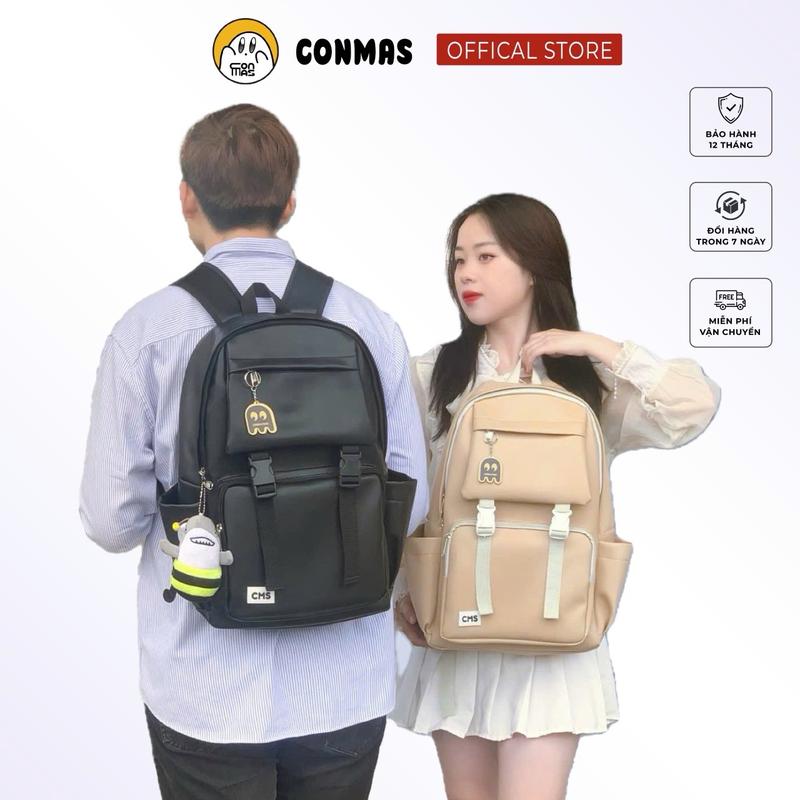 Balo da Lucius đi học nam và nữ nhiều ngăn tiện dụng, vừa laptop 15.6inch (2khoá chất da) - HÀNG CÓ SẴN Bag Đựng Laptop Len Đeo Vai Backpack