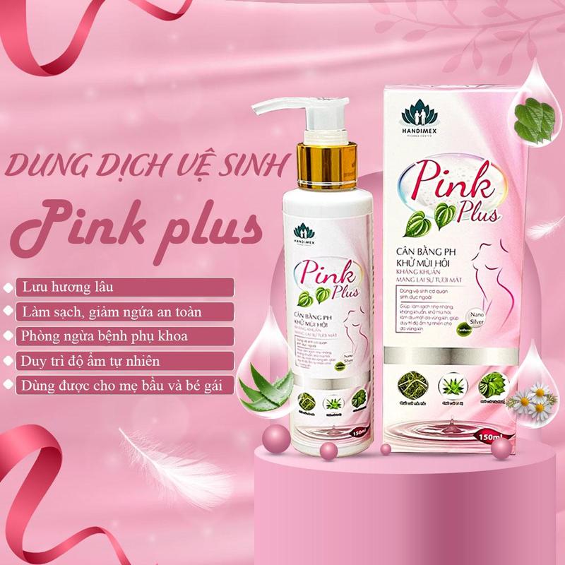 Dung Dịch Vệ Sinh Phụ Nữ Pink Plus 150ml [CÓ CHE TÊN] Kháng Khuẩn, Giảm Nấm, Giảm Ngứa, An Toàn Cho Da Nhạy Cảm, Mẹ Bầu, Sau Sinh Và Bé Gái Women bot  vesinh đũa thần PPL1