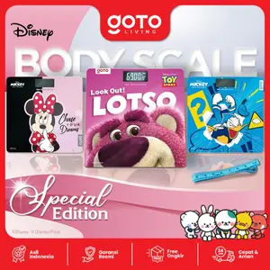 [COD] Goto Living X Mak San Malaga Qubi X Disney Timbangan Berat Badan Digital Kaca Baterai #CR