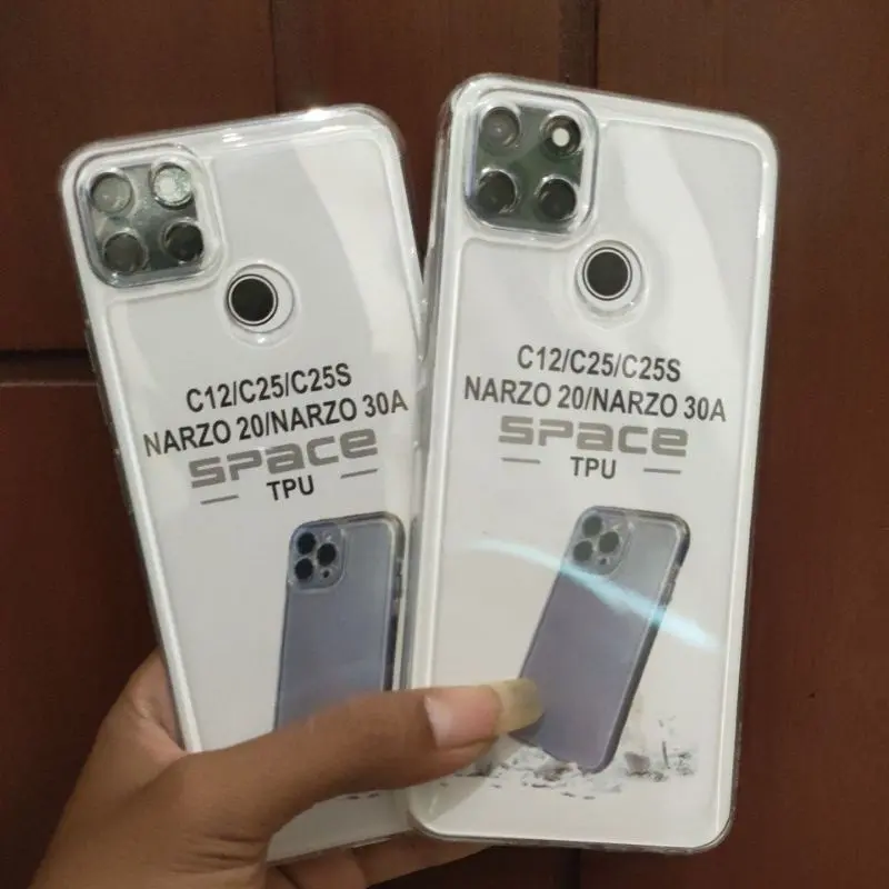 Softcase Cocok Untuk HP REALME C12/C25/C25s/NARZO 20/NARZO 30A Case Casing Handphone Cover Silicone Clear Bening Transparan Space Air Bag Bahan Lentur