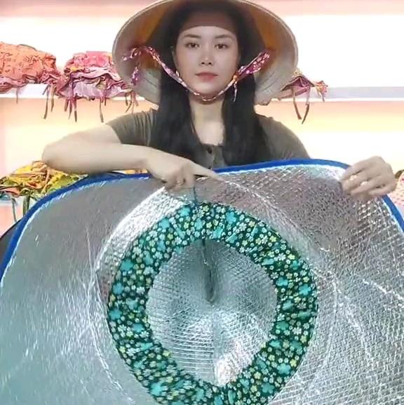 Tấm Bọc Nón Lá, Bao Nón Lá Chống Nắng/ Mưa Khổ Lớn Cách Nhiệt Có Bọc Vải Phù Hợp Cho Nông Dan