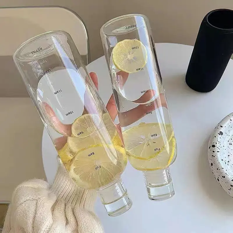Botol Minum 500ml & 750ml I Botol Transparan I Tumbler Estetik I Botol Portable I Botol Olahraga Water Biru Bottles  Plastik  Kitchenware  Hitam  Pink 6