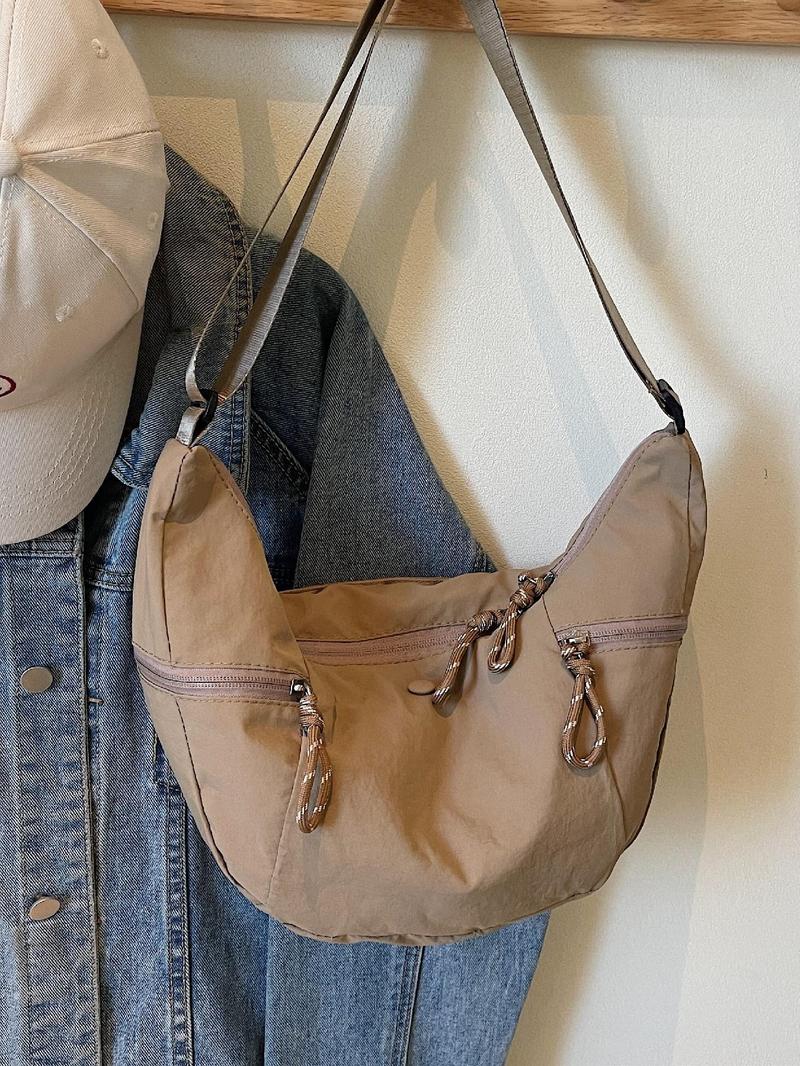 Product Introduction of Women's Solid Color Shoulder Bag, Fashionable Lightweight Large Capacity Crossbody Bag for Daily Used, Casual Trendy Versatile High-quality Daily Commuting Bag 4