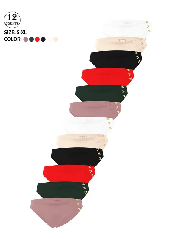 Women's Solid Color Panty, Soft Comfy Breathable Seamless Knicker for Daily Wear, Underwear for All Seasons 4