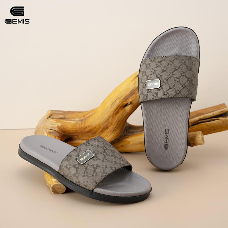 Khâu Đế có Hộp Dép Lê nam quai ngang Đế cao xu cứng mặt lót mềm êm cao 2,5cm màu rêu và đen .kép 2 lớp cao su chống trơn trượt