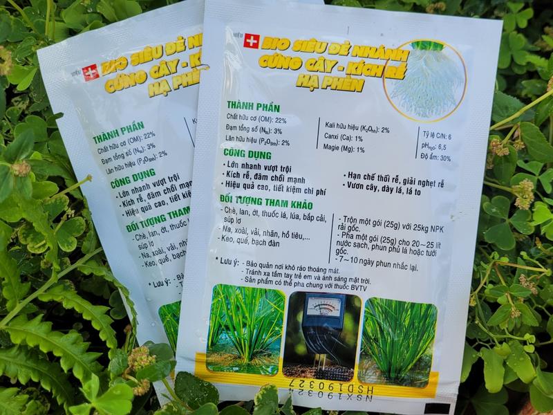 Phân bón lá Bio Siêu Đẻ Nhánh kích rễ, đâm chối  sử dụng cho lúa, hoa kiểng, rau màu gói 25 gram 2