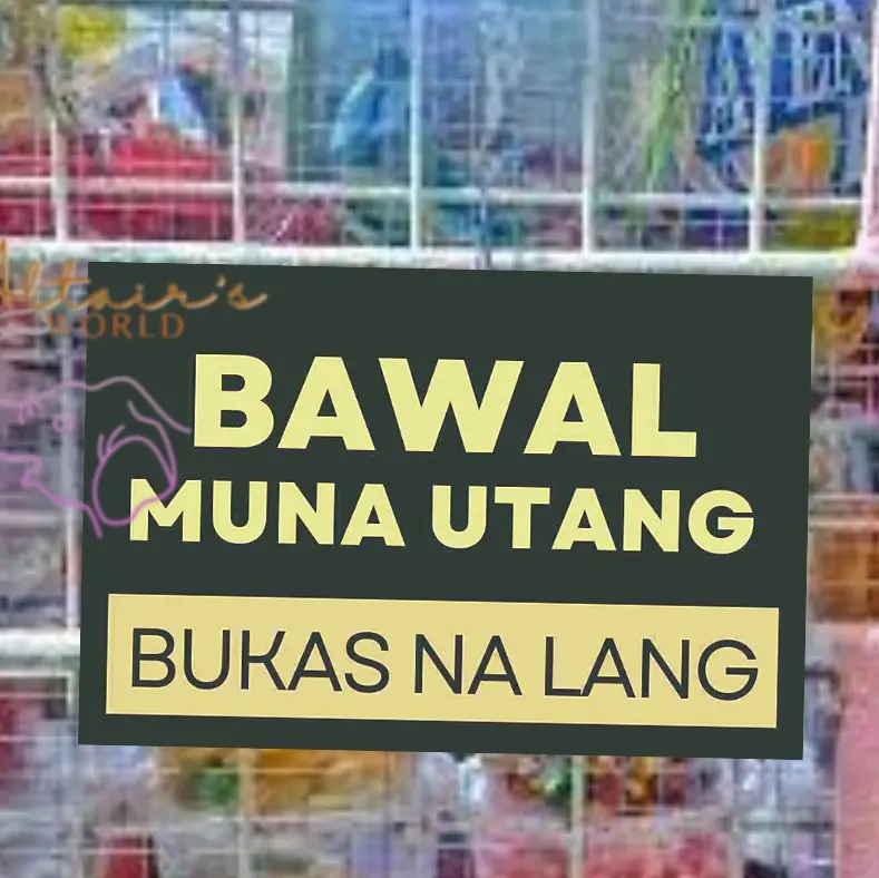 Bawal Utang No credit Bawal Umutang Laminated PVC Sintra Board Sticker ...