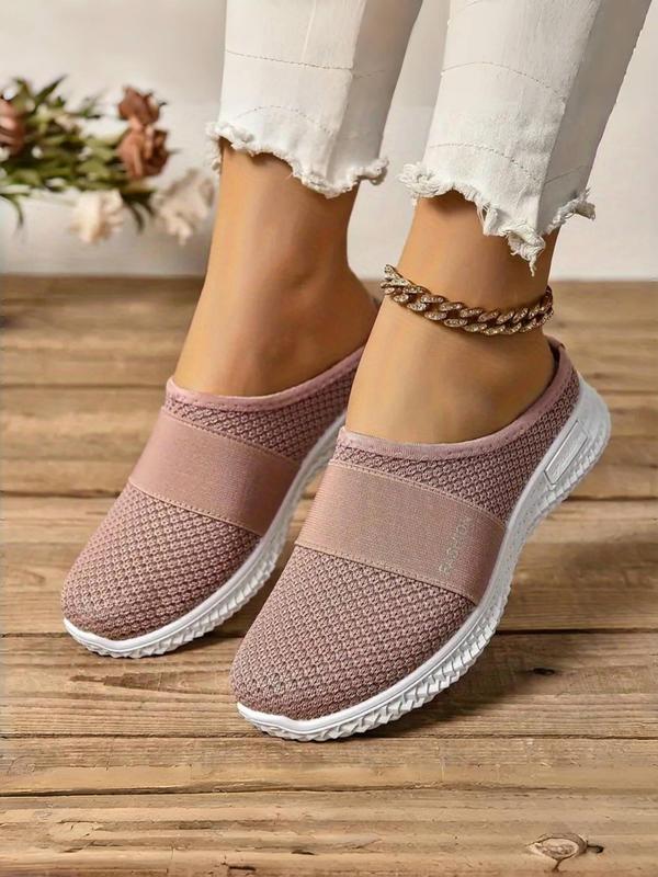 Women's Fashionable Solid Color Mules, Casual Soft Platform Slip on Walking Shoes, Breathable Comfortable Shoes for Daily Wear for Women & Girls 3