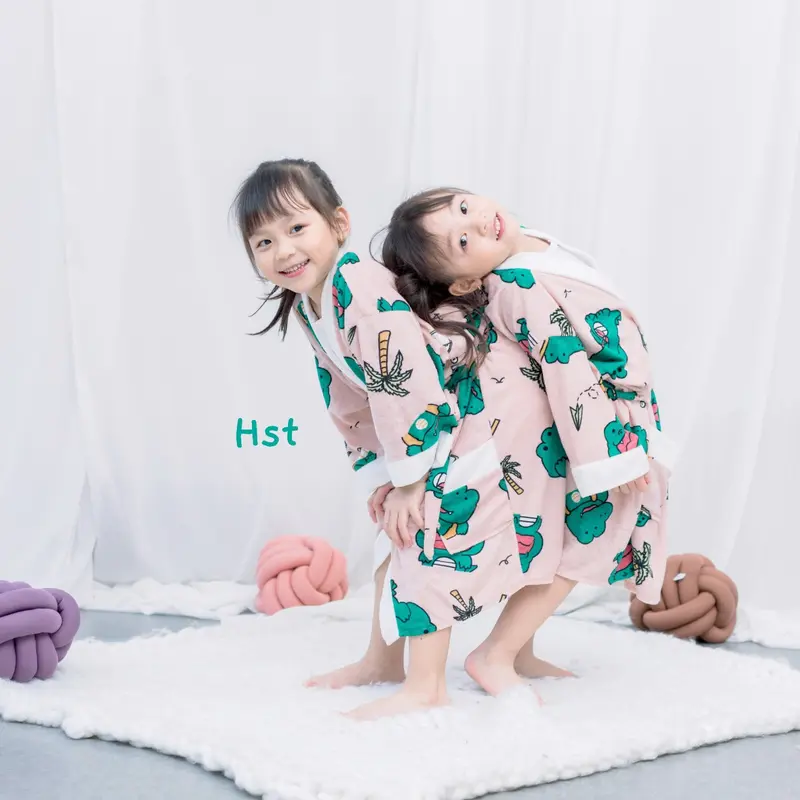 Kimono Handuk Anak S - XXL / 2 - 15 Tahun / Edisi Buaya Lucu / Handuk Kimono Anak Perempuan Karakter / Jubah Mandi Anak / Baju Handuk Anak / Handuk Baju / Kinody Shop Cewek Cowo 4