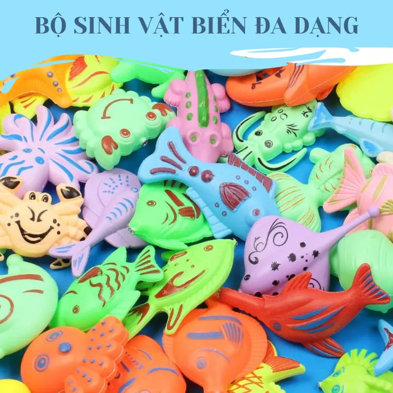 Đồ Chơi Phao Câu Cá Cho Bé Nam Châm 42 Chi Tiết Tặng Kèm Đồ Bơm Tay - Bộ Câu Cá Giải Trí Cho Bé 2
