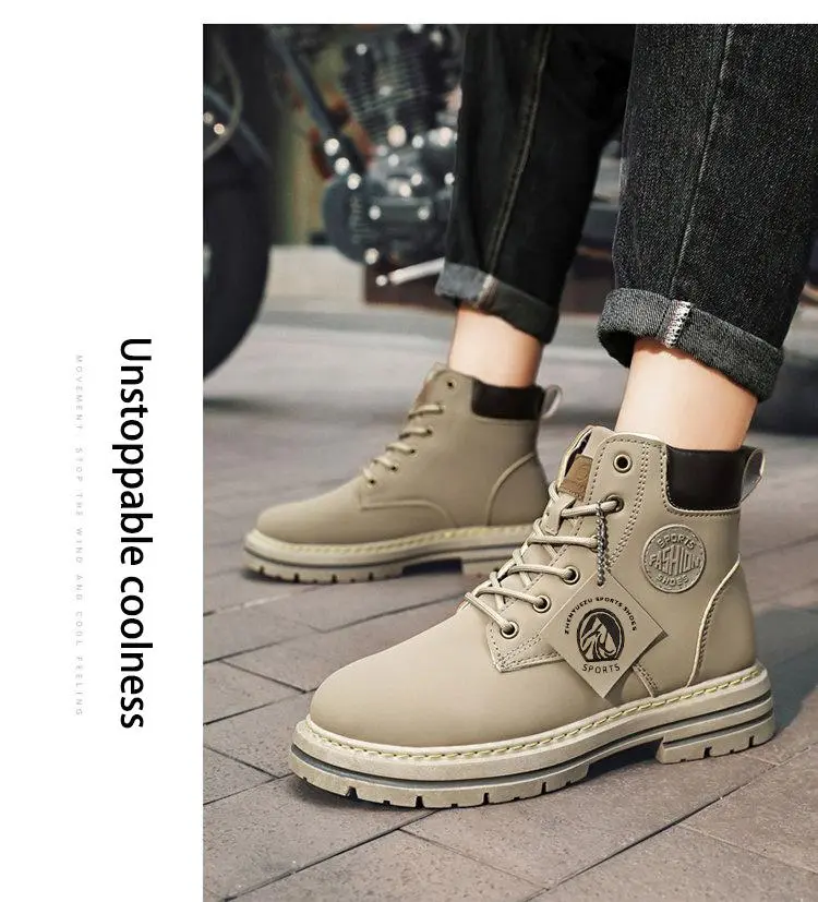 2025 Sepatu Import Boots Tahan Aus Dan Tahan Air High Bots Pria Vintage  Keren Jungle Boat Sepatu Abu-abu 39