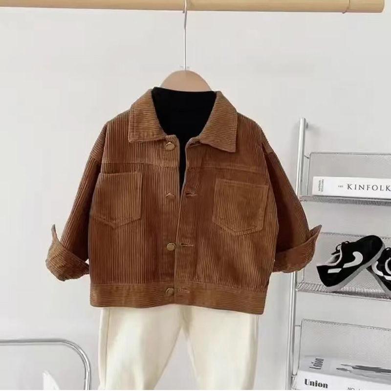 Product Introduction of Áo Khoác Bé Trai, Phong Cách Hàn Quốc Mới Mùa Thu, Áo Khoác Thường Ngày Vải Nhung Kẻ Cho Em Bé Áo Dễ Phối Đồ Phong Cách Phương Tây 2