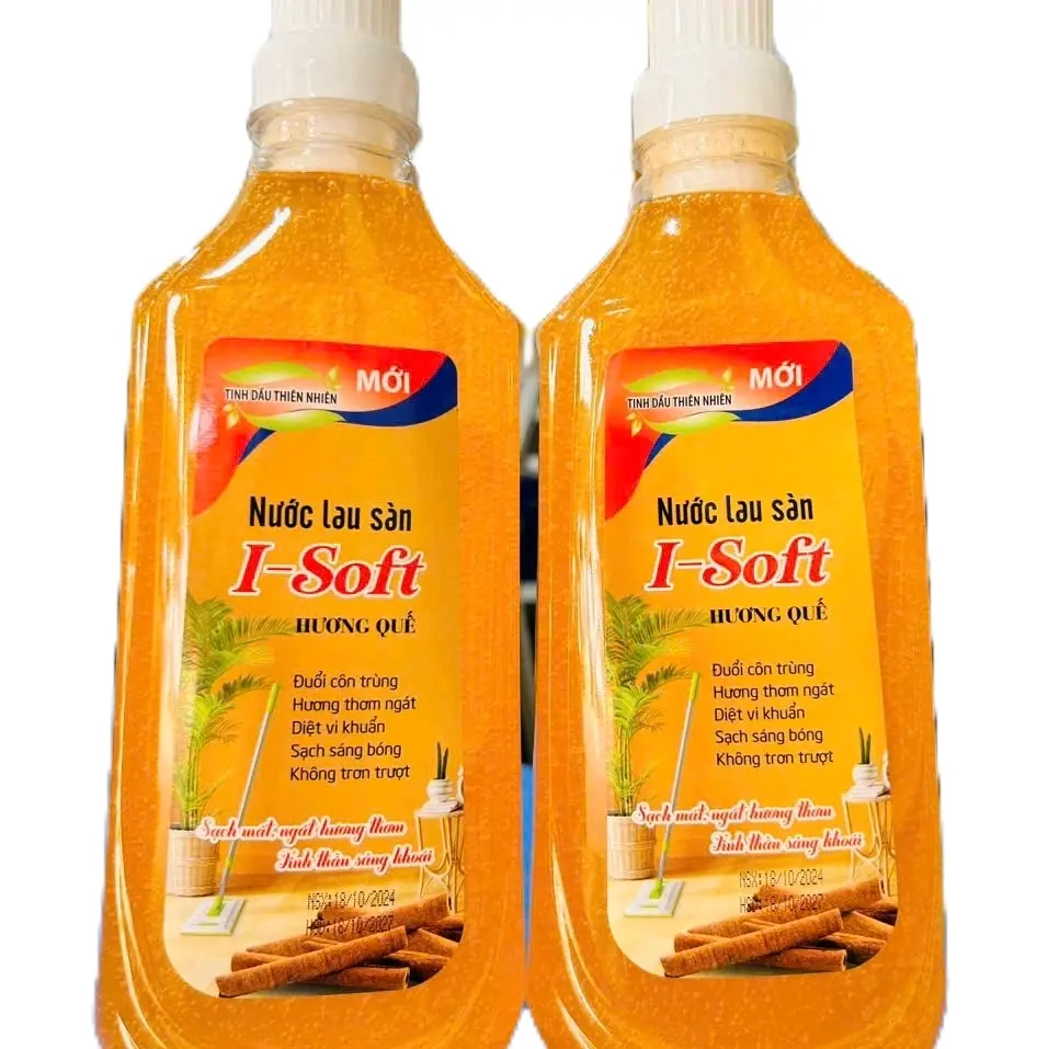 [Mua 1 TẶNG 1] Combo 2 Chai Lau Sàn 1 Lít ISOFT Kháng Khuẩn, Thơm Ngát - Làm Sạch