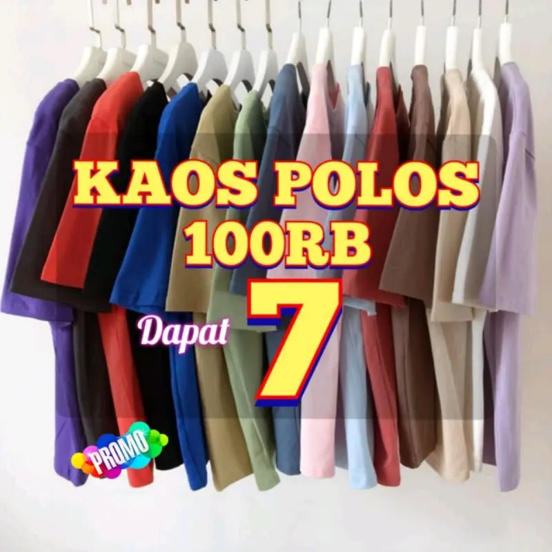 PAKET USAHA 100RB DAPAT 7 KAOS MOTIF DISTRO COD GRATIS ONGKIR PROMO 2