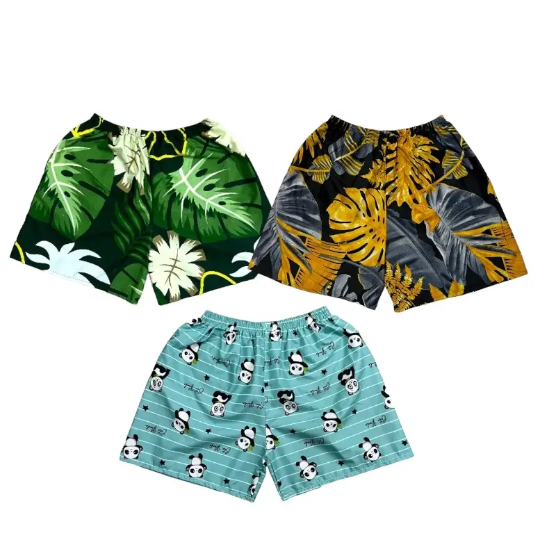 NEW 3 PCS CELANA PENDEK PRIA WANITA UNISEX CELANA SANTAI BAHAN ADEM MOTIF RANDOM Nyaman 6