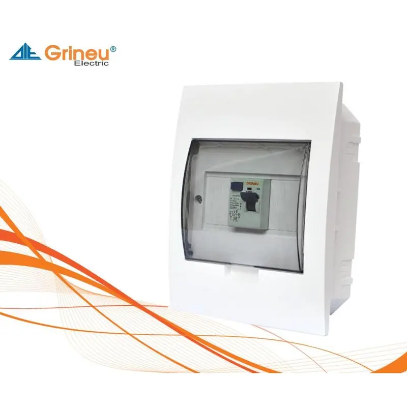 Tủ điện âm tường mặt tranh Grineu GPL 2/4, 3/6, 4/8, 8/12-TR 5