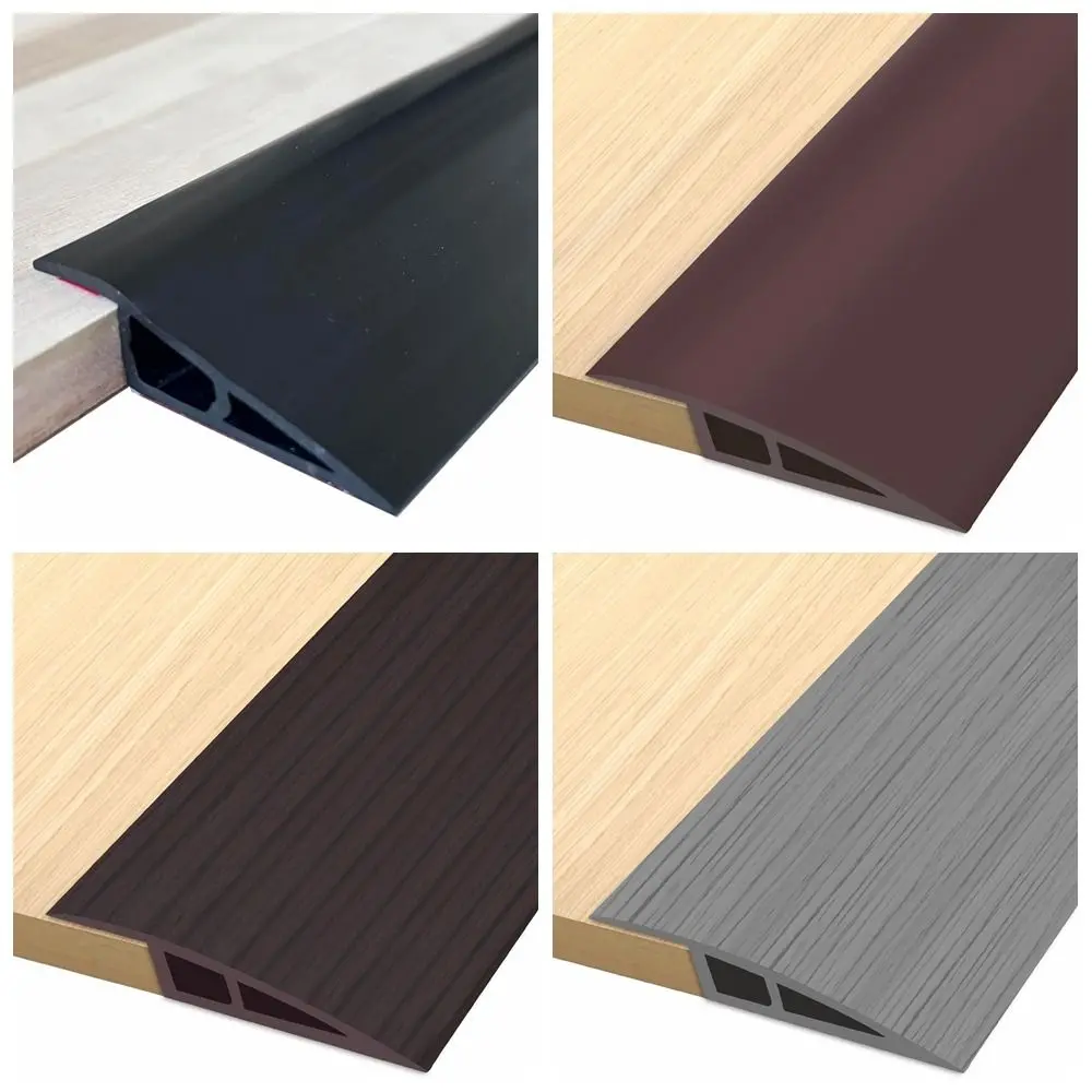 2024 Carpet To Tile Floor Transition Strip Self Adhesive Cuttable Threshold Cover PVC Household Flat Button Strip Doorway