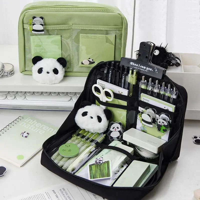 Large Capacity Stationery Bag, 1 Count Simple Pencil Case, Student Pencil Box, Stationery Storage Bag, Makeup Bag, Office Accessories 0